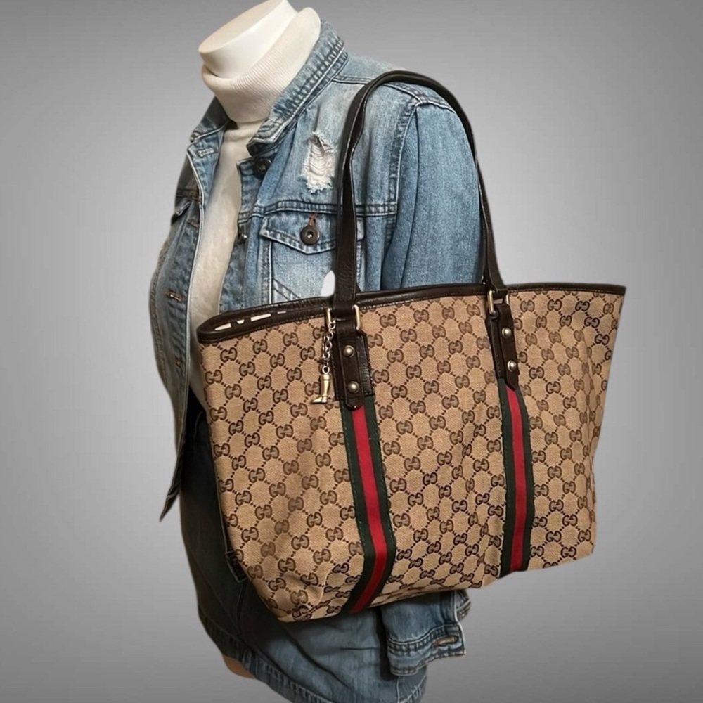 Gucci Brown Shoulder Bag with Signature GG Monogram